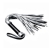 Серебристая плетка Struggle My Flogger с черной ручкой - 45 см. - Lovetoy - купить с доставкой в Люберцах