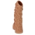 Телесная насадка с венками и открытой головкой Nude Sleeve L - 14 см. - KOKOS - в Люберцах купить с доставкой