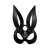 Черная кожаная маска зайки Miss Bunny - БДСМ Арсенал - купить с доставкой в Люберцах