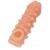 Телесная закрытая насадка с шариками Cock Sleeve Size M - 15,6 см. - KOKOS - в Люберцах купить с доставкой
