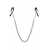 Зажимы для сосков с фиолетовой цепочкой Sweet Caress Nipple Chain - Sweet Caress - купить с доставкой в Люберцах
