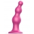 Розовая насадка Strap-On-Me Dildo Plug Beads size L - Strap-on-me - купить с доставкой в Люберцах
