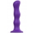Фиолетовая насадка Strap-On-Me Dildo Geisha Balls size XL - Strap-on-me - купить с доставкой в Люберцах