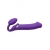 Фиолетовый безремневой вибрострапон Silicone Bendable Strap-On - size XL - Strap-on-me - купить с доставкой в Люберцах