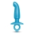 Голубая анальная пробка для массажа простаты Hither Silicone Prostate Plug - 14,3 см. - b-Vibe - в Люберцах купить с доставкой