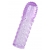 Фиолетовая рельефная насадка на пенис - 13,5 см. - A-toys - в Люберцах купить с доставкой