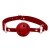 Красный кляп-шар Discretion на регулируемых ремешках - Adrien Lastic - купить с доставкой в Люберцах
