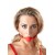 Силиконовый кляп-шар на чёрных ремешках Red Gag silicone - Orion - купить с доставкой в Люберцах