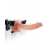 Телесный полый страпон с вибрацией Vibrating Hollow Strap-On with Balls - 24 см. - Pipedream - купить с доставкой в Люберцах