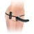 Черный страпон с вагинальной пробкой Deluxe Vibrating Penetrix Strap-On - 19 см. - Pipedream - купить с доставкой в Люберцах