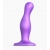 Фиолетовая насадка Strap-On-Me Dildo Plug Curvy size M - Strap-on-me - купить с доставкой в Люберцах