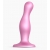 Розовая насадка Strap-On-Me Dildo Plug Curvy size M - Strap-on-me - купить с доставкой в Люберцах