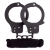 Чёрные наручники из листового металла в комплекте с веревкой BONDX METAL CUFFS LOVE ROPE SET - Dream Toys - купить с доставкой в Люберцах
