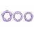 Набор из 3 фиолетовых эрекционных колец Stay Hard Beaded Cockrings - Blush Novelties - в Люберцах купить с доставкой
