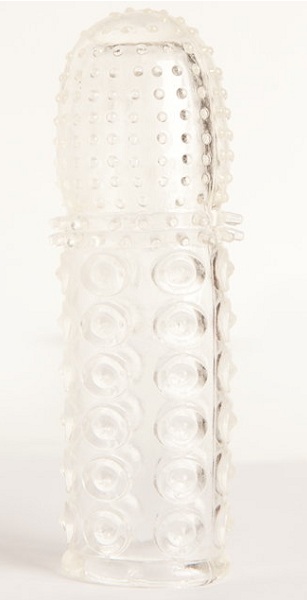 Прозрачная закрытая гелевая насадка - 13,5 см. - Toyfa Basic - в Люберцах купить с доставкой