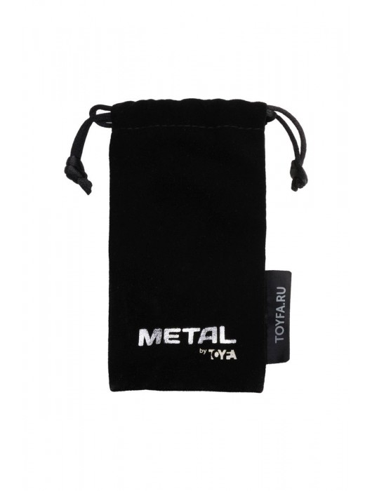 Серебристая коническая анальная пробка с красным кристаллом - 8 см. - ToyFa - купить с доставкой в Люберцах