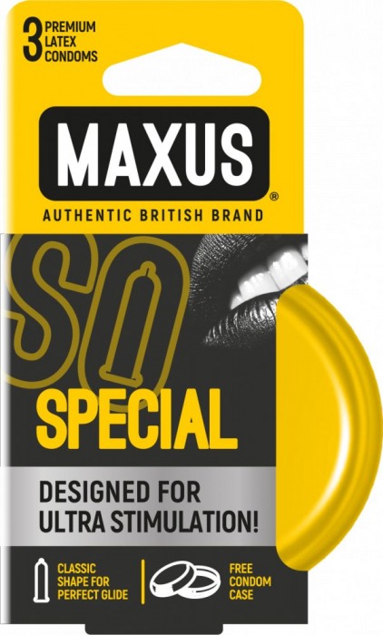 Презервативы с точками и рёбрами в железном кейсе MAXUS Special - 3 шт. - Maxus - купить с доставкой в Люберцах