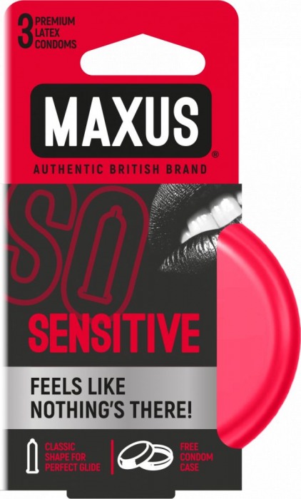 Ультратонкие презервативы в железном кейсе MAXUS Sensitive - 3 шт. - Maxus - купить с доставкой в Люберцах