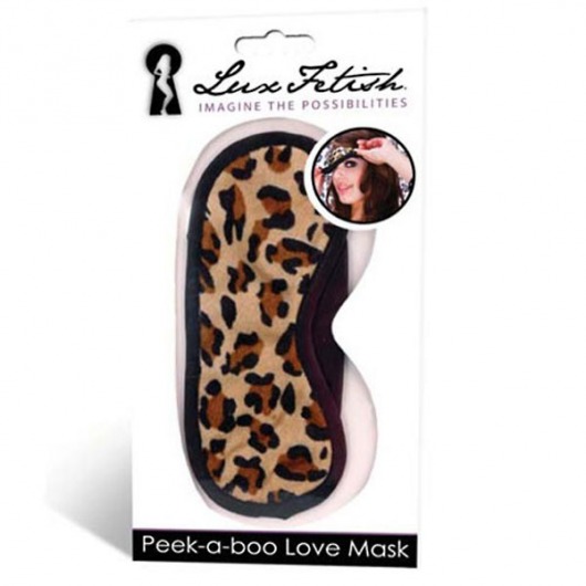Леопардовая маска на глаза Peek-a-Boo - Lux Fetish - купить с доставкой в Люберцах