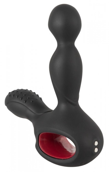Черный вибромассажер простаты с нагревом и ротацией Prostate Plug - 14,5 см. - Orion - в Люберцах купить с доставкой