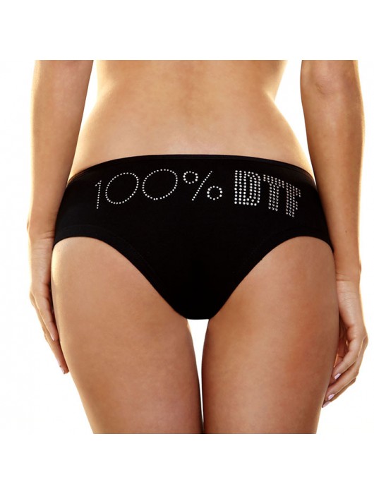 Трусики-слип с надписью стразами 100% DTF - Hustler Lingerie купить с доставкой