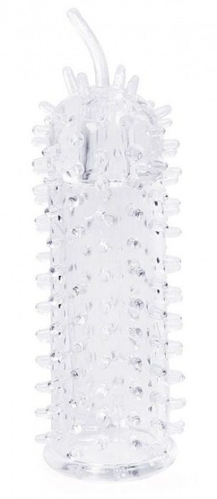 Закрытая рельефная насадка Crystal sleeve с усиками - 12 см. - Erowoman-Eroman - в Люберцах купить с доставкой