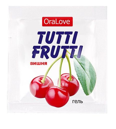 Пробник гель-смазки Tutti-frutti с вишнёвым вкусом - 4 гр. - Биоритм - купить с доставкой в Люберцах