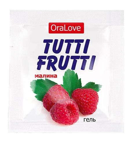 Пробник гель-смазки Tutti-frutti с малиновым вкусом - 4 гр. - Биоритм - купить с доставкой в Люберцах