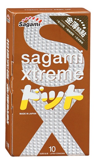 Презервативы Sagami Xtreme FEEL UP с точечной текстурой и линиями прилегания - 10 шт. - Sagami - купить с доставкой в Люберцах