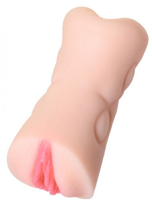 Телесный двусторонний мастурбатор Rich Fruit - вагина и анус - ToyFa - в Люберцах купить с доставкой