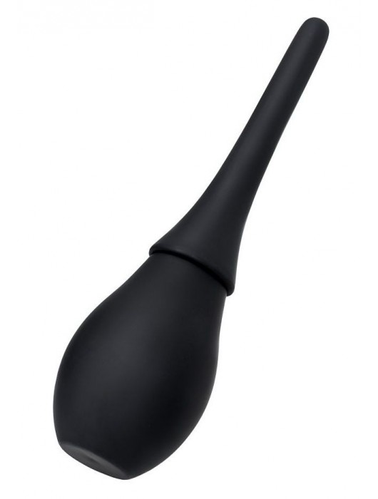 Черный силиконовый анальный душ A-toys с гладким наконечником - A-toys - купить с доставкой в Люберцах