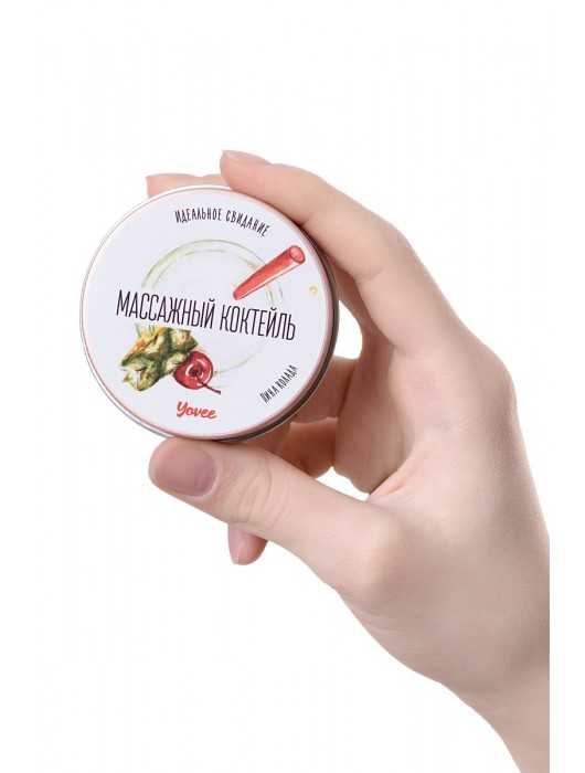 Массажная свеча «Массажный коктейль» с ароматом пина колады - 30 мл. - ToyFa - купить с доставкой в Люберцах