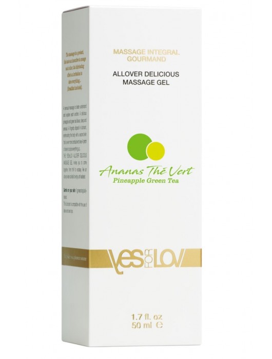 Универсальный массажный гель 3-в-1 Allover Delicious с ароматом ананаса и зеленого чая - 50 мл. - YESforLOV - купить с доставкой в Люберцах