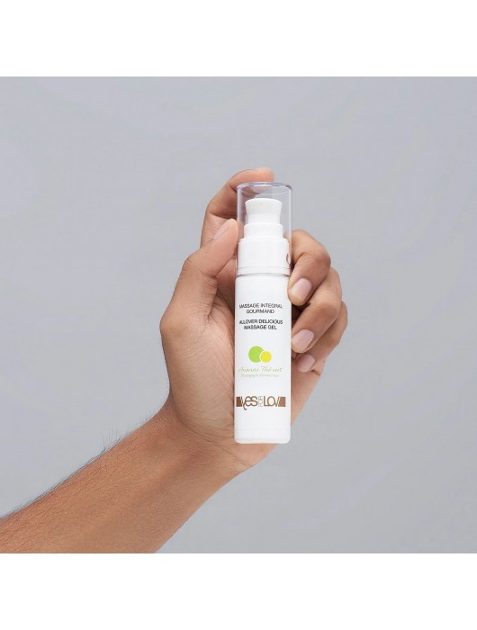 Универсальный массажный гель 3-в-1 Allover Delicious с ароматом ананаса и зеленого чая - 50 мл. - YESforLOV - купить с доставкой в Люберцах