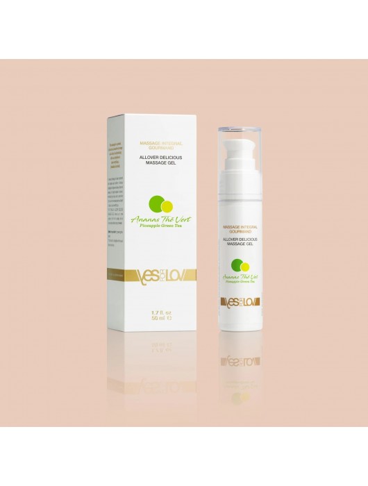 Универсальный массажный гель 3-в-1 Allover Delicious с ароматом ананаса и зеленого чая - 50 мл. - YESforLOV - купить с доставкой в Люберцах