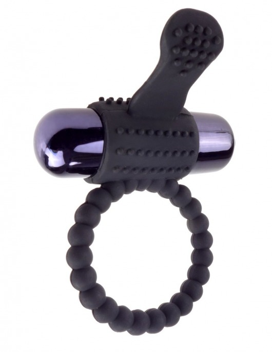 Черное эрекционное виброкольцо Vibrating Silicone Super Ring - Pipedream - в Люберцах купить с доставкой
