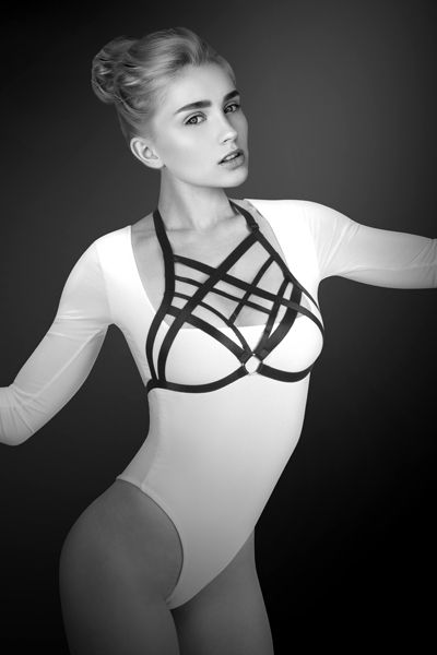 Черная упряжь на грудь Clara - Bijoux Pour Toi - купить с доставкой в Люберцах