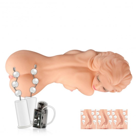 Реалистичный торс девушки Hera 1 с тремя отверстиями и вибрацией - KOKOS - в Люберцах купить с доставкой