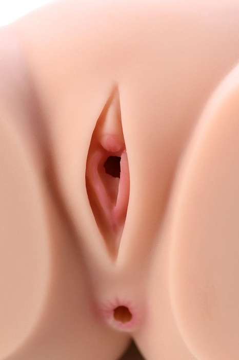 Мастурбатор-полуторс Cherry с вибрацией и двумя любовными тоннелями - KOKOS - в Люберцах купить с доставкой