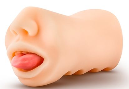 Телесный мастурбатор-ротик с язычком Oral Anne - Blush Novelties - в Люберцах купить с доставкой