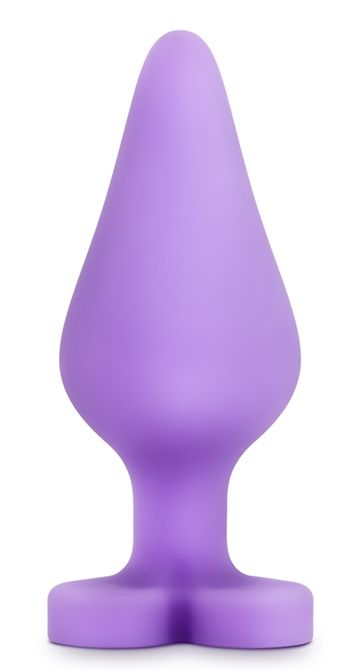 Фиолетовая анальная пробка Naughty Candy Heart Do Me Now - 8,9 см. - Blush Novelties - купить с доставкой в Люберцах