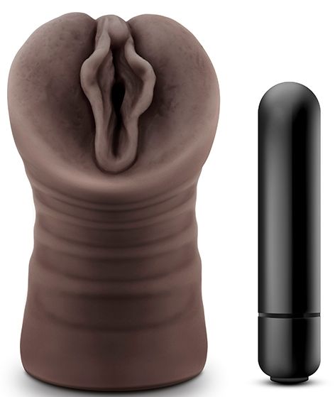 Коричневый мастурбатор-вагина Alexis - Blush Novelties - в Люберцах купить с доставкой