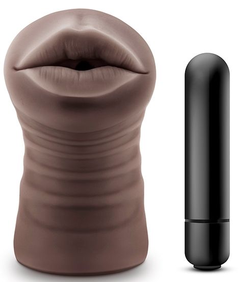 Коричневый мастурбатор-ротик Heather - Blush Novelties - в Люберцах купить с доставкой