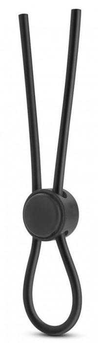 Черное силиконовое лассо на пенис SILICONE LOOP COCK RING - Blush Novelties - в Люберцах купить с доставкой