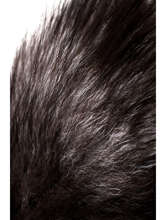 Серебристая металлическая анальная втулка с хвостом чернобурой лисы - размер S - ToyFa - купить с доставкой в Люберцах