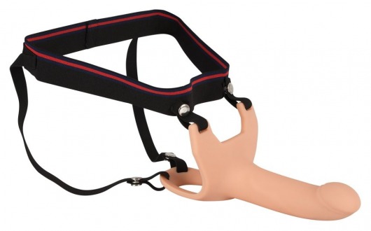Силиконовый полый страпон на ремнях Silicone Strap-on - 16 см. - Orion - купить с доставкой в Люберцах