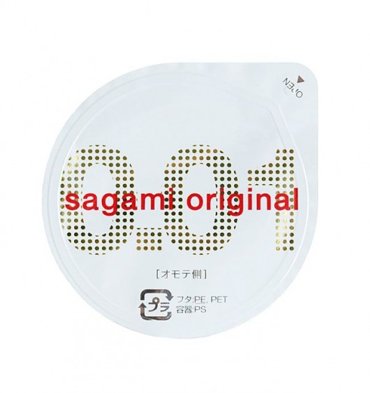 Супертонкий презерватив Sagami Original 0.01 - 1 шт. - Sagami - купить с доставкой в Люберцах