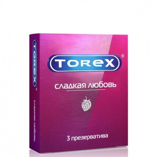 Презервативы Torex  Сладкая любовь  с ароматом клубники - 3 шт. - Torex - купить с доставкой в Люберцах