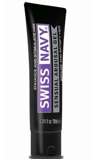 Возбуждающий гель-лубрикант на водной основе Sensual Arousal Lubricant - 10 мл. - Swiss navy - купить с доставкой в Люберцах