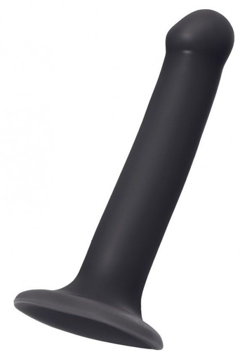 Черный фаллос на присоске Silicone Bendable Dildo M - 18 см. - Strap-on-me - купить с доставкой в Люберцах
